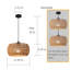 1-Light 12.6-Inch Handmade Woven Rattan Decorative Chandelier