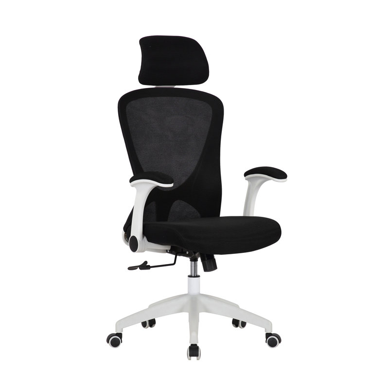 Chaise de travail ergonomique en filet Arjun, Noir