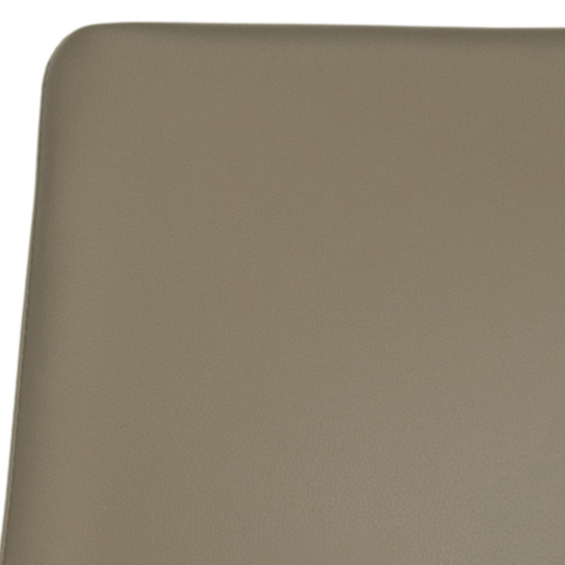 Taupe Leather Counter Stool with Chrome Legs (Set of 2)