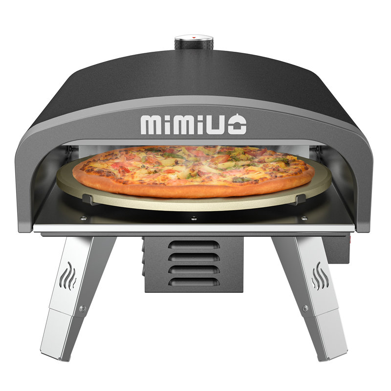 Four à pizza au propane autoportant, Noir