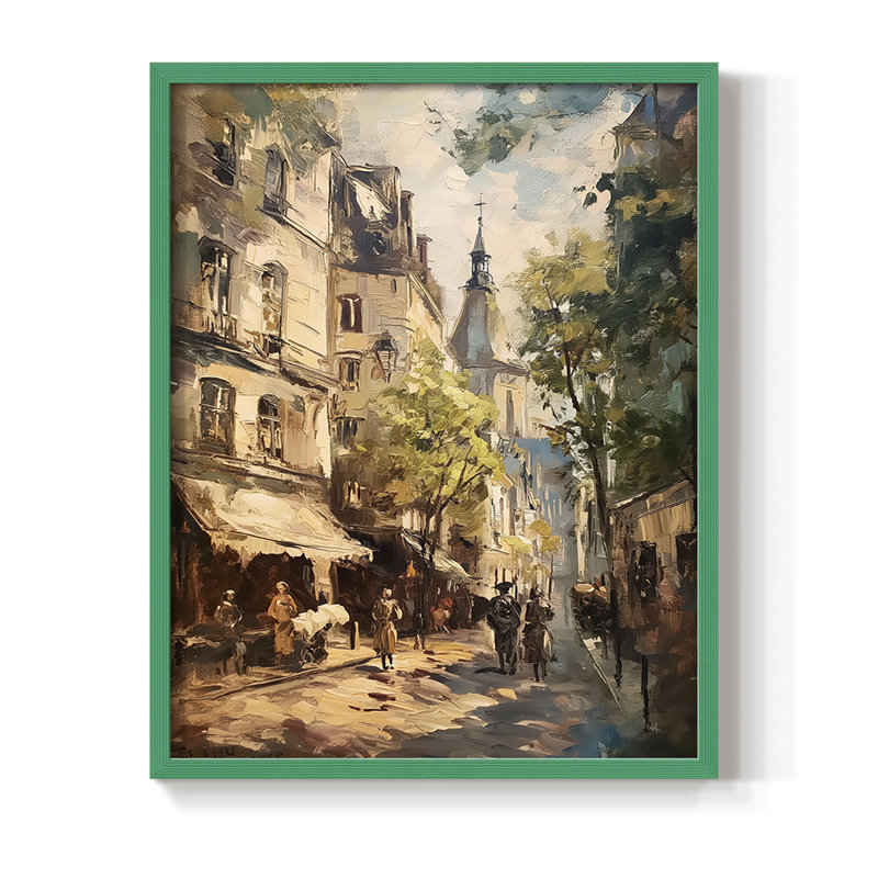 LANDSCAPES Series CECXC, reproduction encadrée - bois massif, H 21 po x l 17 po, Vert