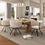 Tufted Metal Parsons Chair in Beige