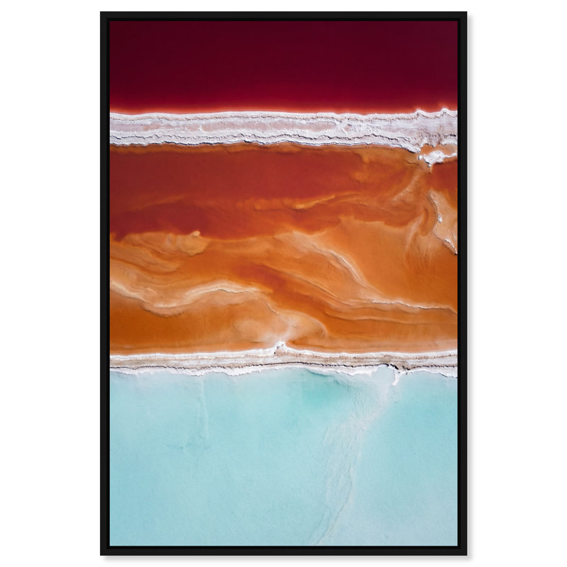 Surreal Coast Abstract Canvas Print by Oliver Gal, Black Frame, 10 x 15, 11"H x 16"W, Black Floater Frame