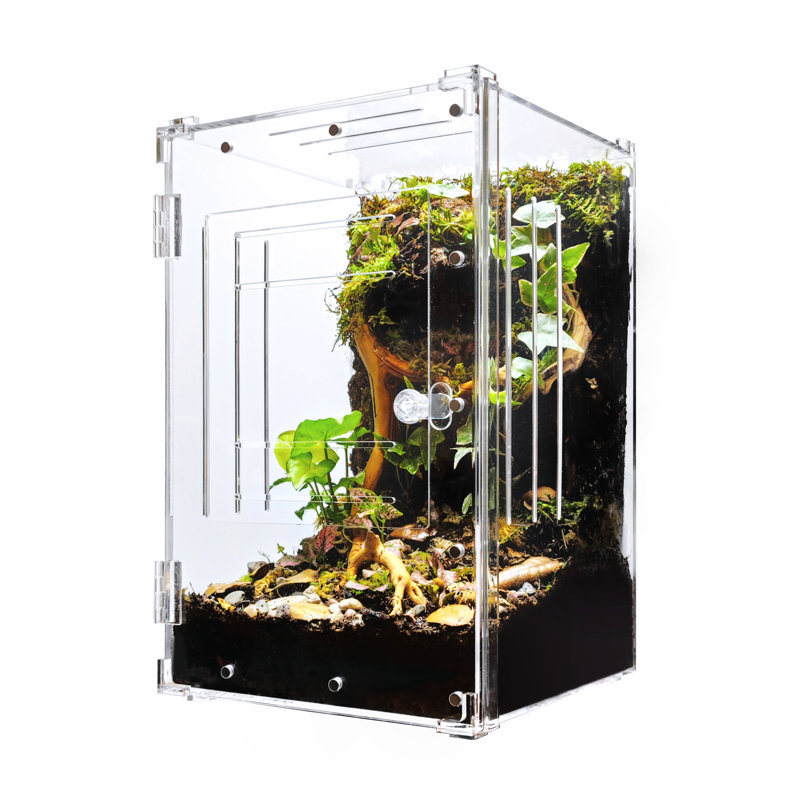 Acrylic Reptile Terrarium, 7 Gallon - 16"H x 10"W x 10"D