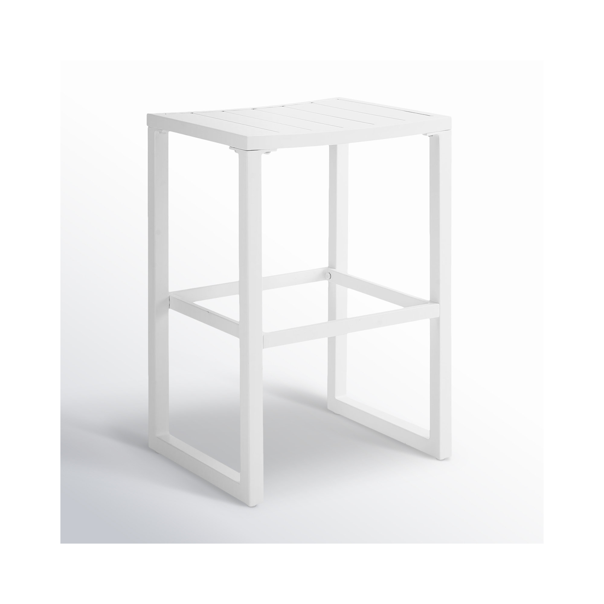 Armando 30" Aluminum Patio Bar Stool, White