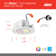 4'' Selectable Color Temperature Dimmable IC Rated Standard Recessed Lighting Kit