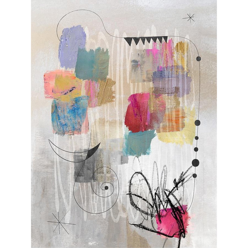 Art mural d'extérieur Sq Biz II, H 40 po x l 30 po, Pas de tapis, Toile tendue pour l'extérieur