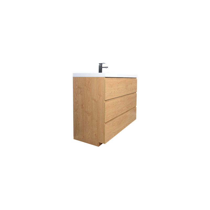Single Bathroom Vanity Base Only, English Oak