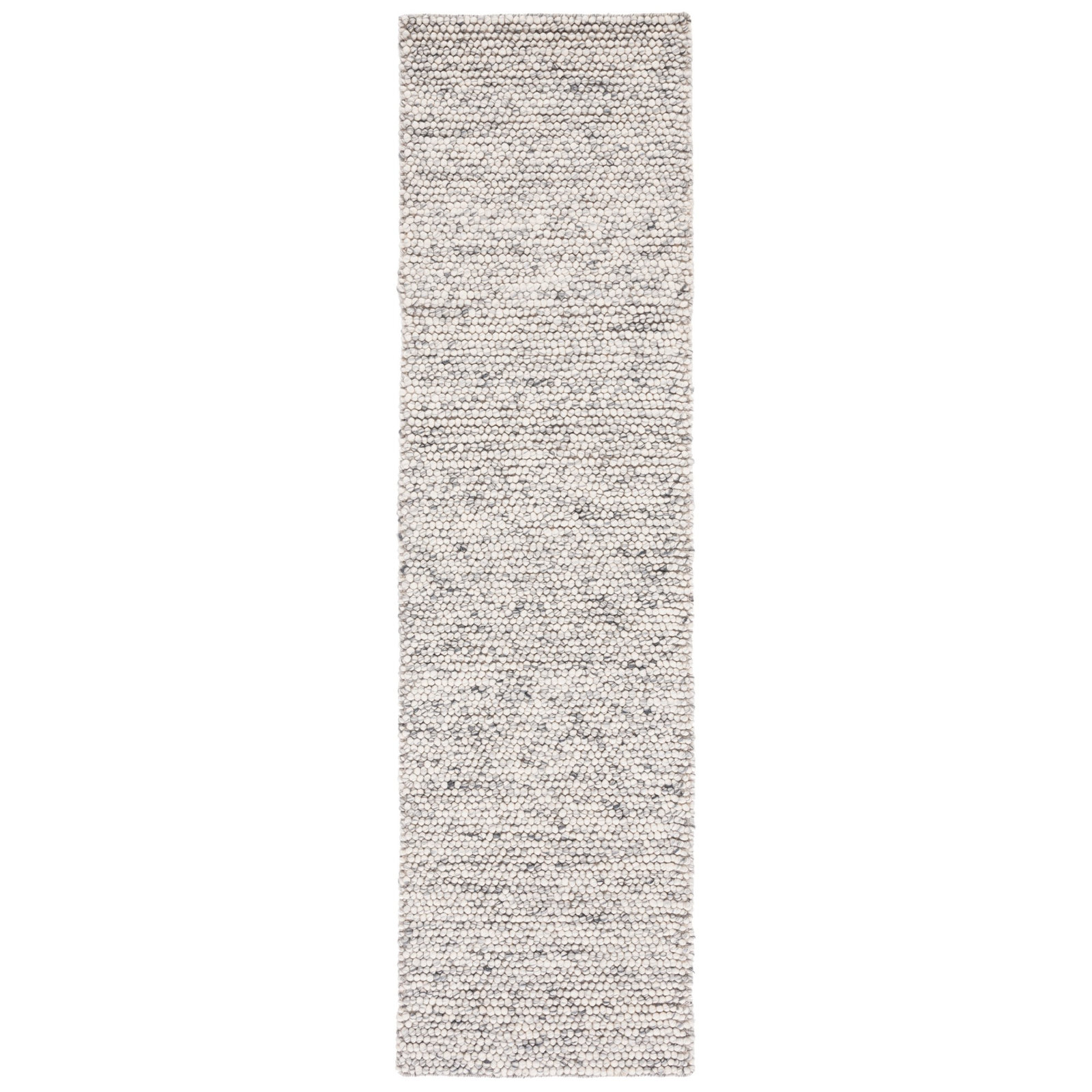 Elle Handmade Light Grey / Ivory Rug, Runner 2'3" x 18'