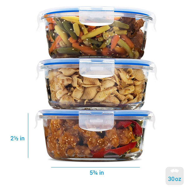 Rebrilliant Nikhil Glass Food Storage Container - Set of 6