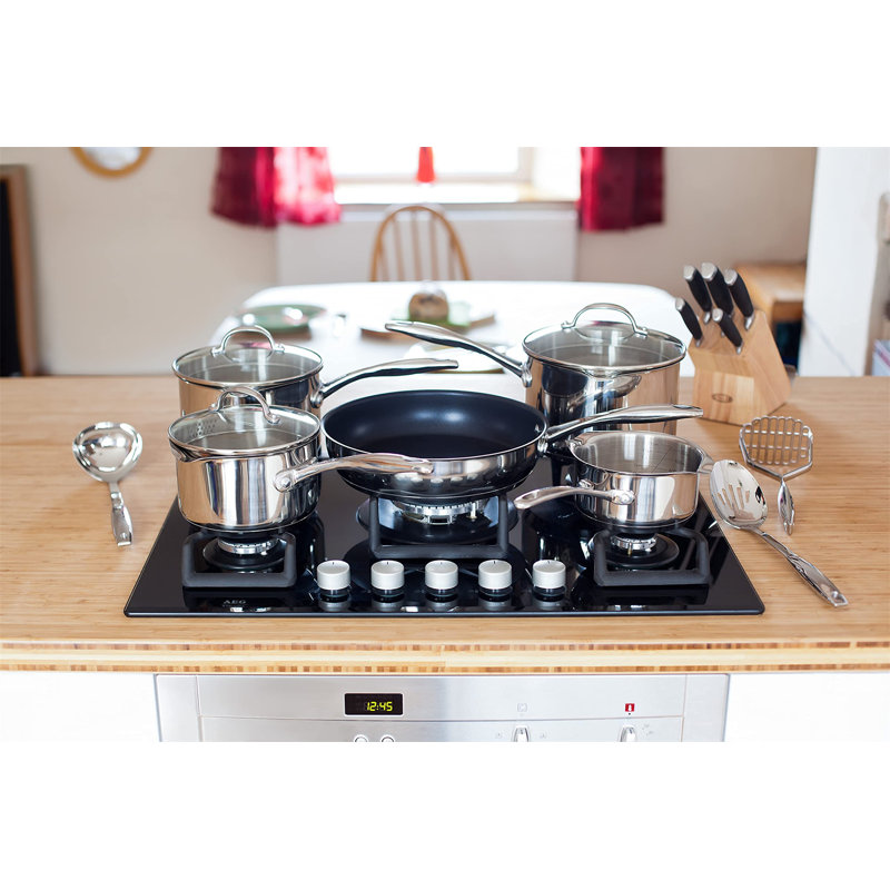 Stellar 7000, 5 Piece Stainless Steel Cookware Set with Draining Lid