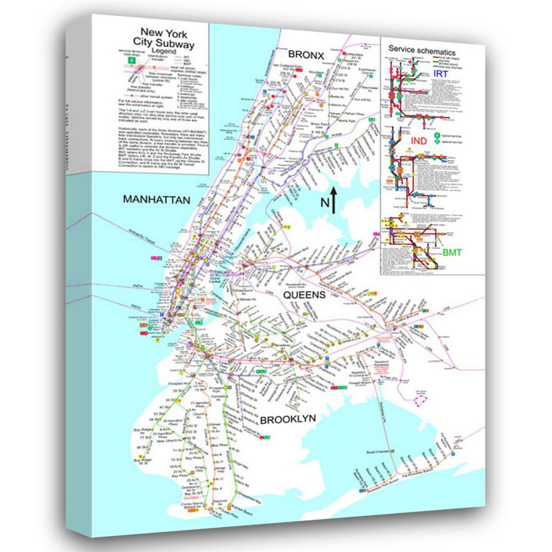 Métro de New York, H 37 po x l 28 po