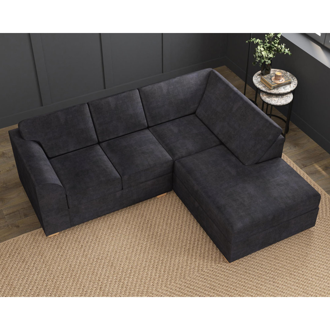 Modo L Shaped Sofa With Corner, Fixed Back