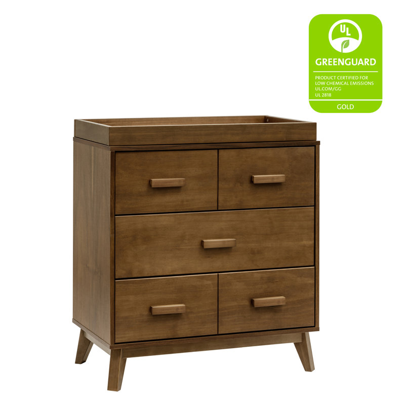 Scoot 3 Drawer Changing Table, Natural Walnut