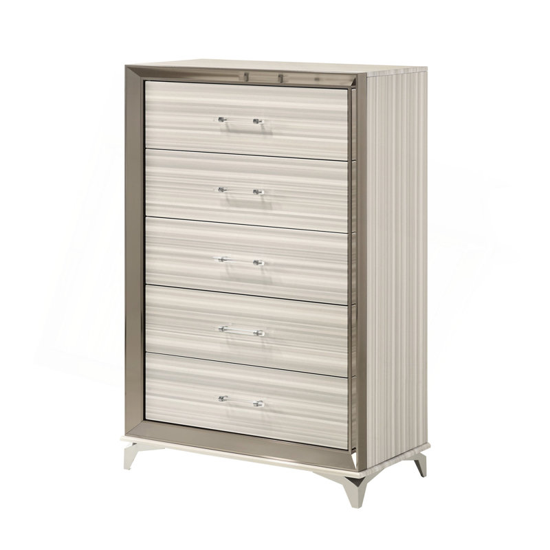 Commode verticale chic à 5 tiroirs