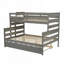 Lit superposé en bois de pin robuste avec lit gigogne peu encombrant et durable pour une utilisation durable-790617262