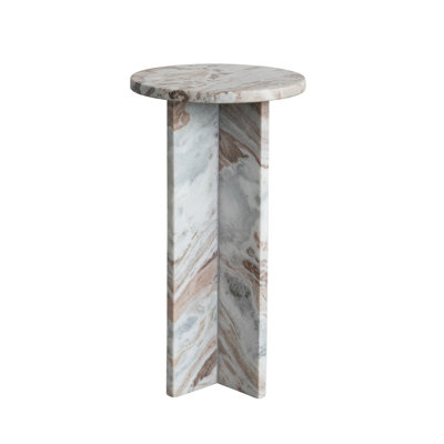 Table d'appoint ronde en marbre Torrento