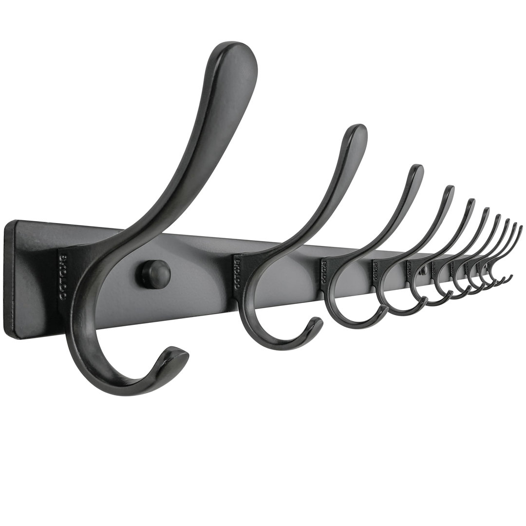 Stainless Steel Wall Mounted Required 10 - Hook Wall Mounted Coat Rack