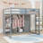Wood Loft Bed With Wardrobe, Shelves And Cabinet-1131868677-1131868679