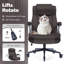 Fauteuil de direction ergonomique Big and Tall avec soutien lombaire réglable et accoudoirs, 400 lb-872225499