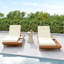Chaises longues en bois avec coussin moelleux-1514783855