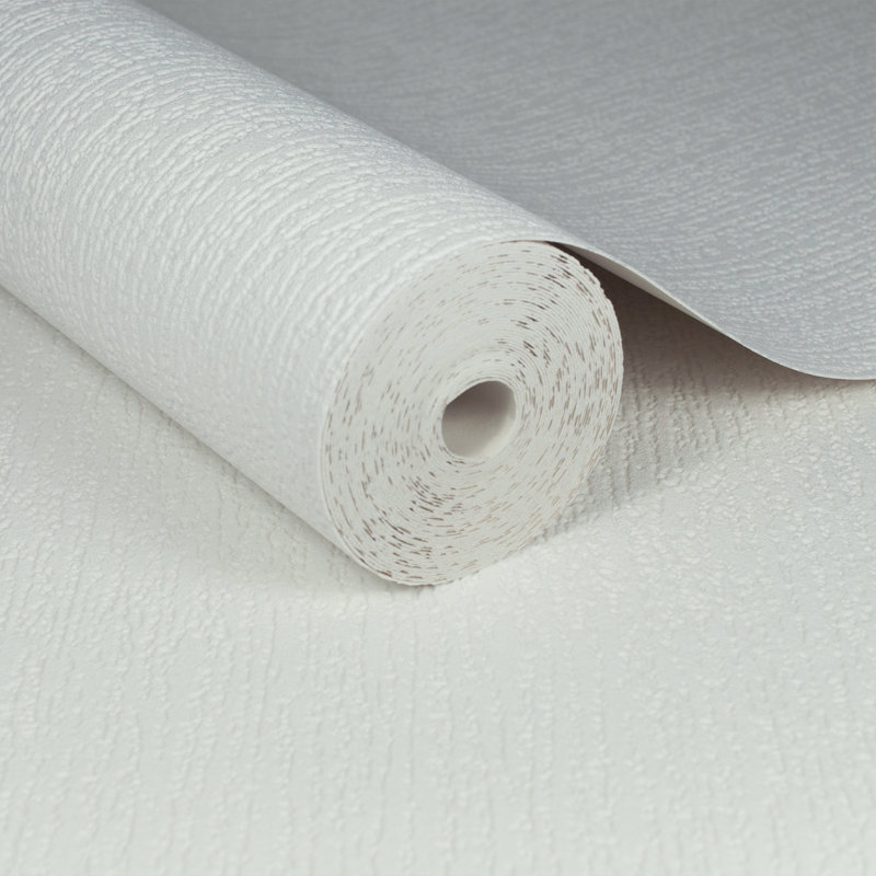 Superfresco Paintable Woodchip Cover Bark White Wallpaper