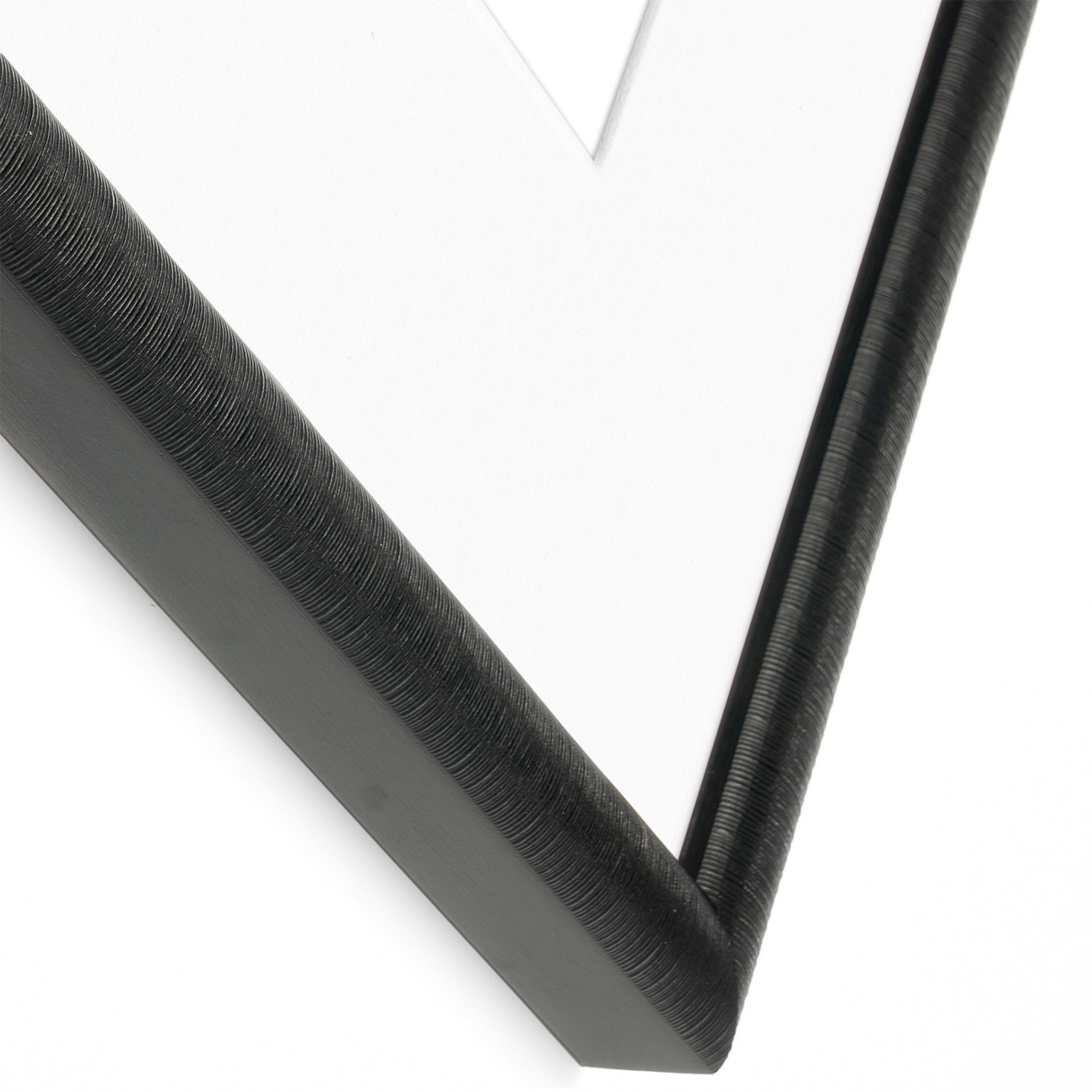 Chopra Wood Picture Frame with Mat, 11" x 14", Black