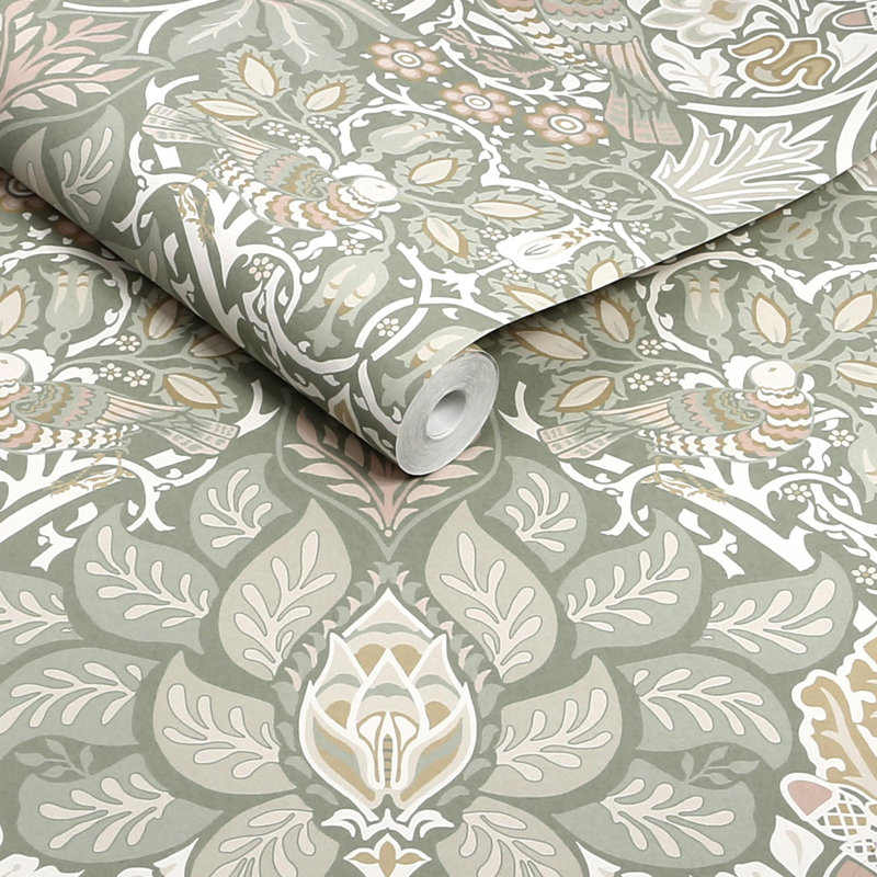 William Morris at Home Dove & Rose Carnival Wallpaper, Beige