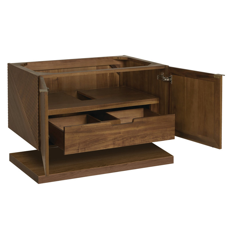 Meuble-lavabo flottant simple 36 po Marcello, Lime délice quartz, 8 po, 36"