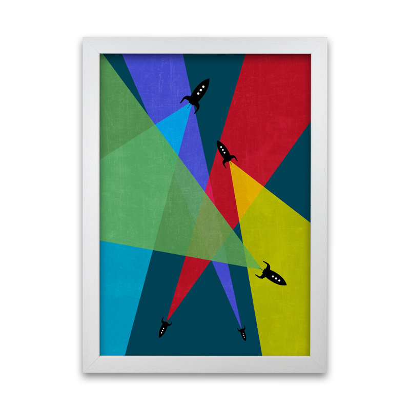 Rocket Bedroom B - Print, White Frame, 42cm H x 30cm W x 3cm D