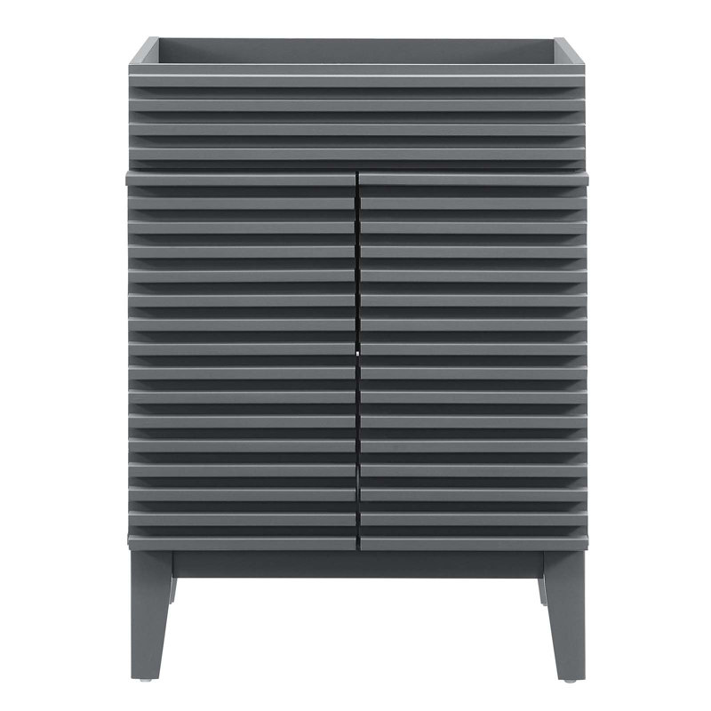 Base de meuble-lavabo simple 23,5 po Render, gris