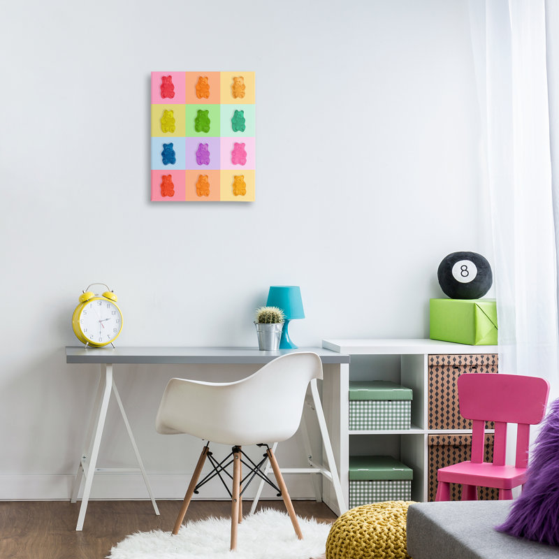 «Candy Bears Rainbow Canvas» par Lish Creative, H 20 po x l 16 po