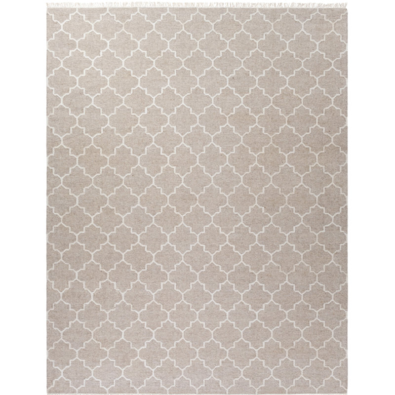 Tapis gris tissé à la main Palladio, Rectangle 5 pi x 7 pi 6 po