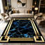 Tapis de salon léger et luxueux à texture artistique, tapis de chambre à cadre géométrique moderne, tapis de décoration domestique doux-974903812