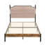 Queen  Bed Frame , Upholstered Headboard  With Charging  And Touch Sensitive LED Lights, Under Bed Storage, No Box Spring Needed,Noise Free
