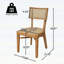 Chaise de salle à manger en bois d'acacia avec osier brun clair, durable et confortable pour l'extérieur