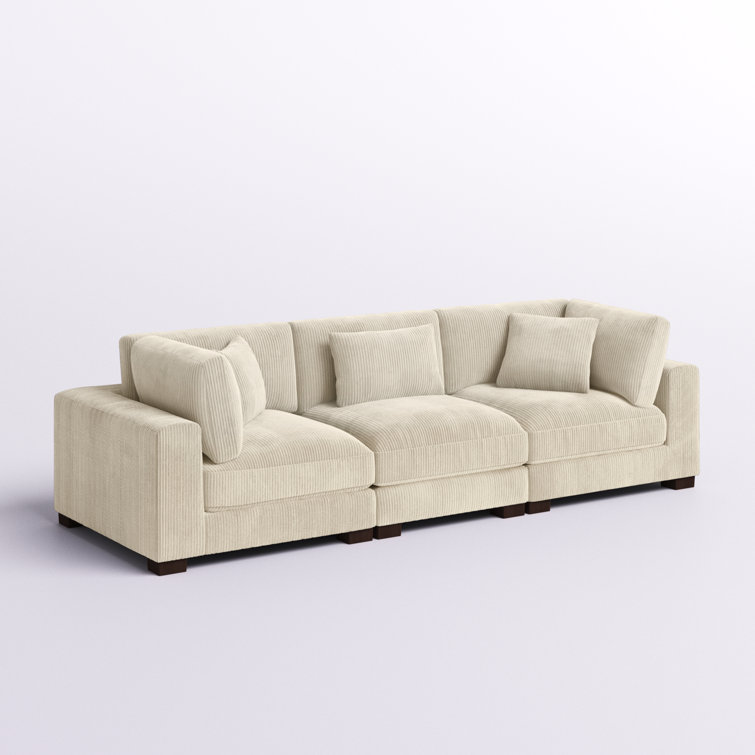 Antwand Sofa Wade Logan Fabric: Dark Gray Corduroy