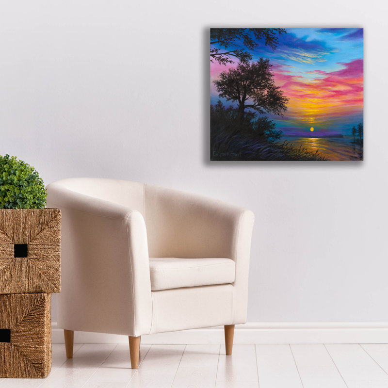  Art mural en toile, "30" x 26 "" événement "par Campbell Frost, H 26 po x l 30 po