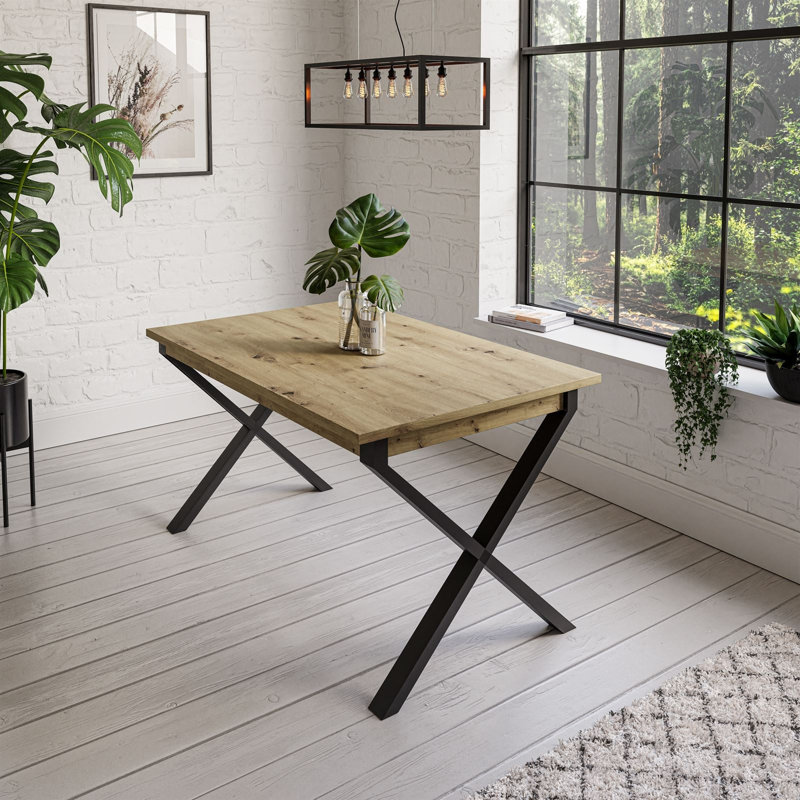 Tirrell Rectangular Restaurant Table, Artisan Oak, 76cm H x 125cm L x 80cm W