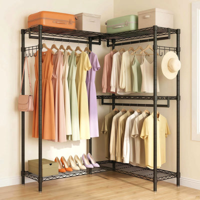 Portant à vêtements en L