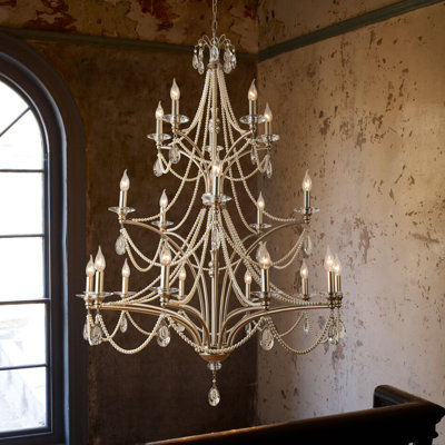 Dzesika Adelina 6/8/10/20-Light Traditional Candle Style Chandelier with Crystal Accents