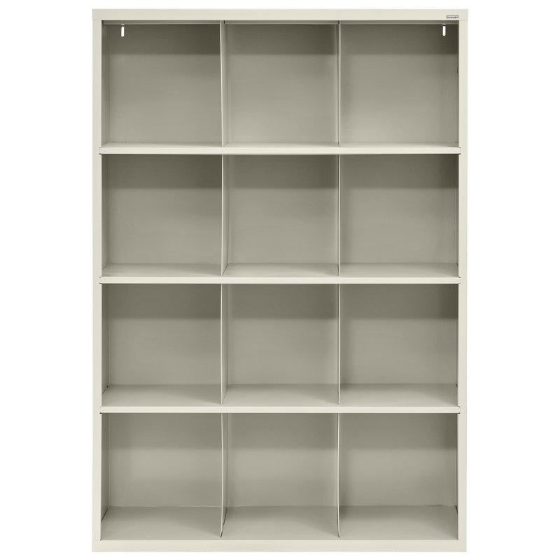 Putty 66" Freestanding Steel Office Storage Cabinet with Adjustable Shelving