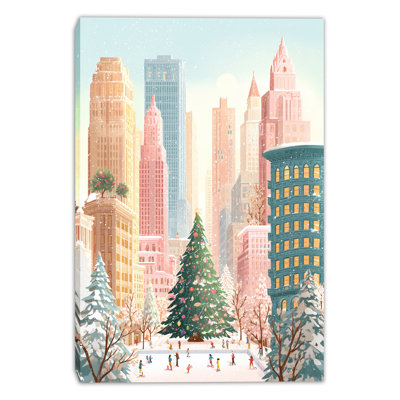 Art mural sur toile Snowy City