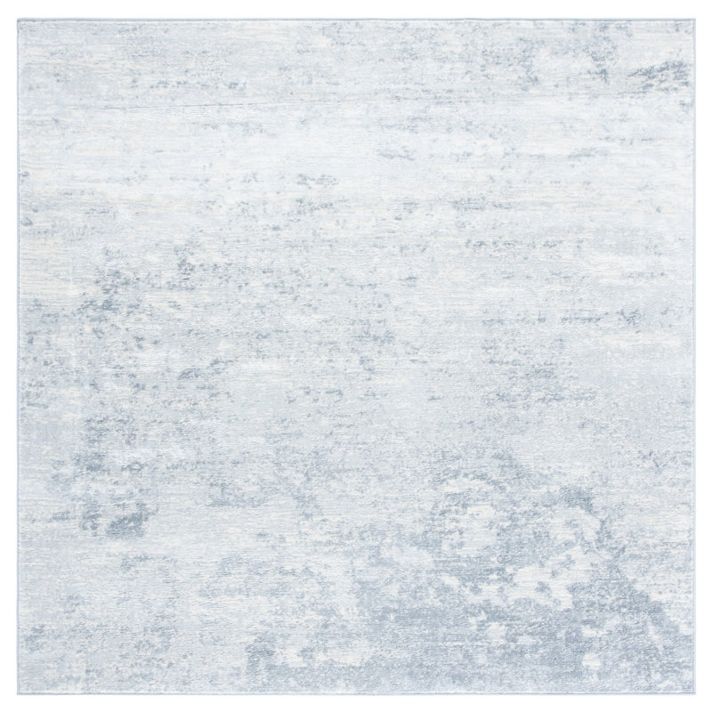 Adamson Gray/Ivory Area Rug, Square 12'
