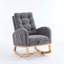 Chaise berçante d'appoint à haut dossier avec repose-pieds pour chambre à coucher ou espace de vie-1401279852