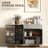 Sideboard Buffet Cabinet with Drawer, Adjustable Shelf, Grey-98466411
