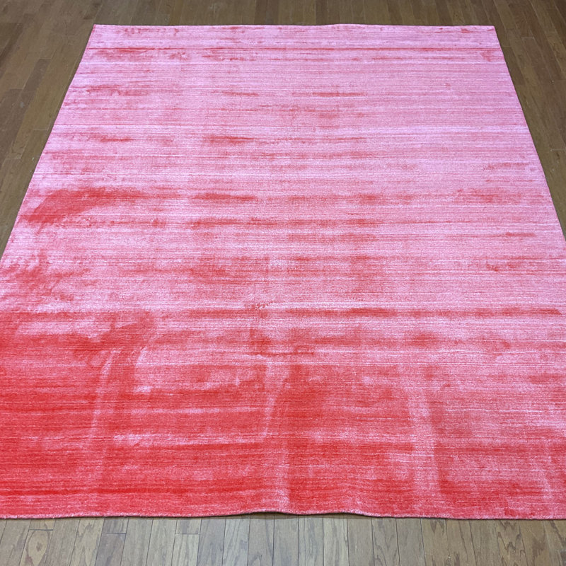  Handmade Modern Gabbeh Bamboo Silk Rug, Rectangle 8 pi x 10 pi