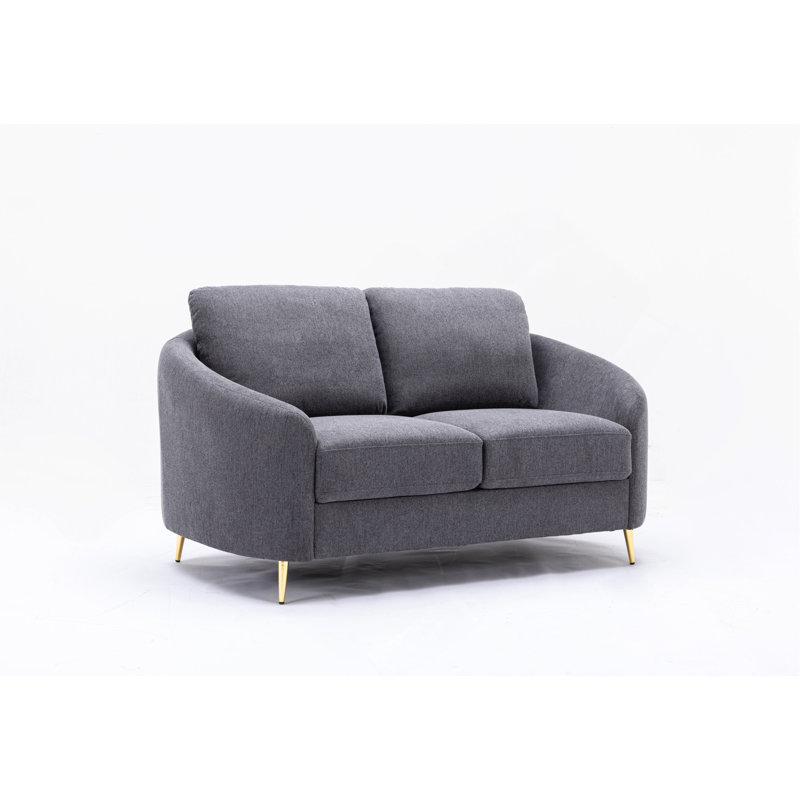 Causeuse en lin gris yuina