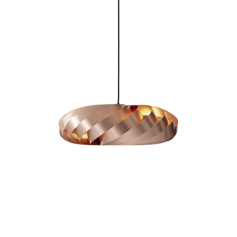 Luminaire suspendu Selma, Cuivre, H 7,87 po x l 23,62 po x P 23,62 po