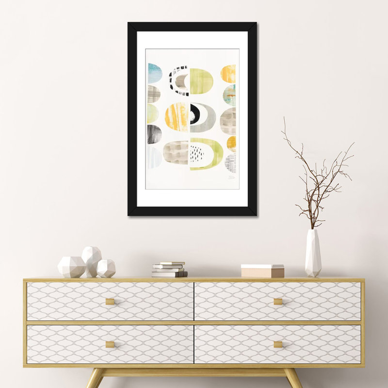 « mod neutrals ii », impression sur toile, Blanc, Papier d'art encadré noir, H 24 po x l 16 po x P 1 po
